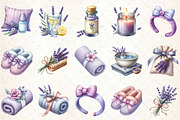 Watercolor Lavender Pamper Time Clip, an Illustration by Rose Art (Thumbnail 2 of 7)