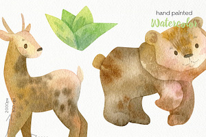 Watercolor Forest Clipart