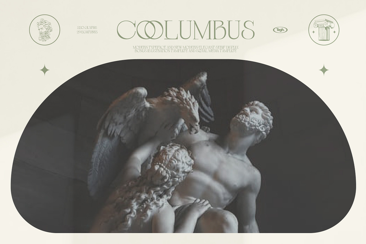 Coolumbus modern serif font, a Serif Font by Tegh co. (Photo 9 of 17)