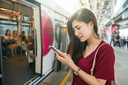Asian woman passenger with casual