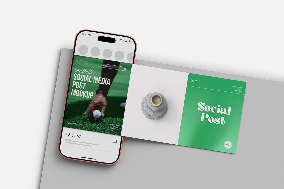 Social Media Post Mockup Bundle, an Advertising Mockup by graphypix (Photo 6 of 13)