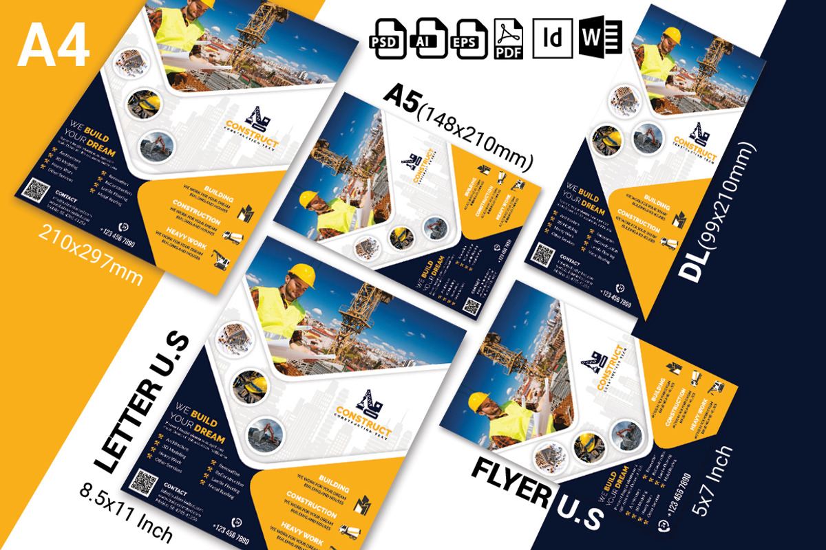 10 Construction Flyer Bundle 90% OFF, a Flyer Template by Imagine Design Studio (Photo 20 of 22)