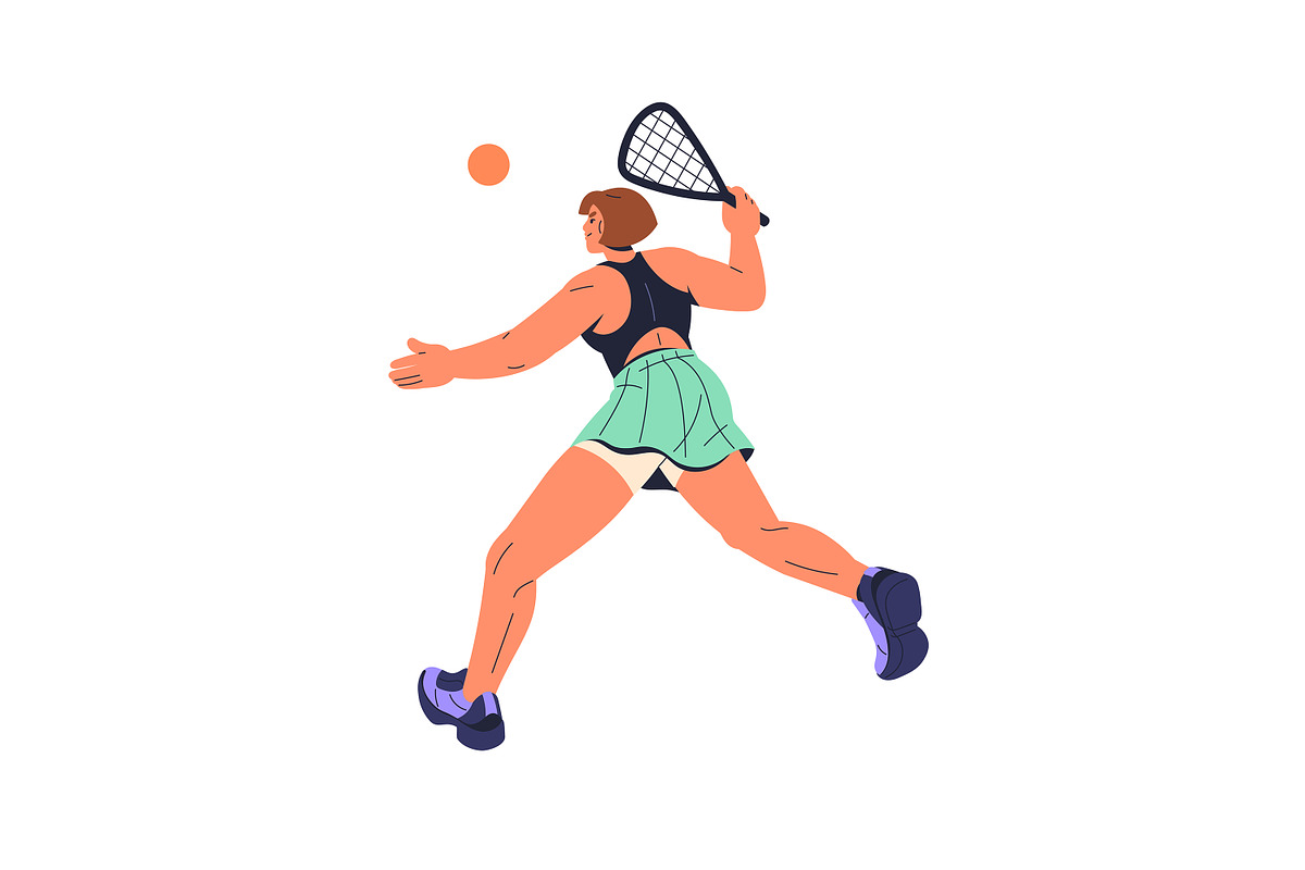 Squash players. People play tennis, a Sport Illustration by PaperTrident (Photo 7 of 7)