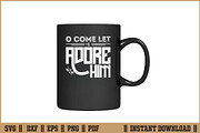 O Come Let Us Adore Him Holiday SVG, a Seasonal Illustration by Handy Arts Studio (Thumbnail 3 of 3)