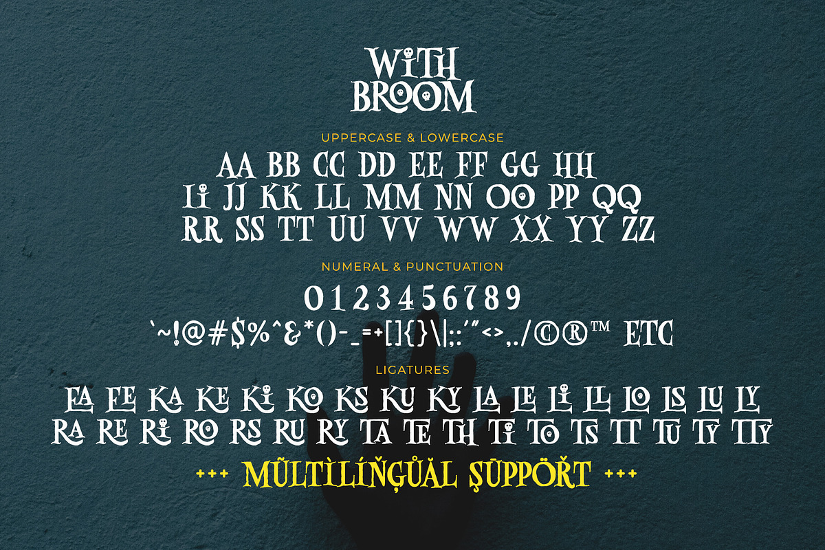 With Broom - Spooky Halloween Font, a Serif Font by Airotype (Photo 6 of 7)
