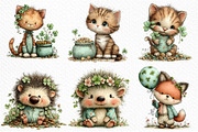 Cute St Patrick’s Animals Clipart, an Illustration by Craft Nest (Thumbnail 5 of 11)
