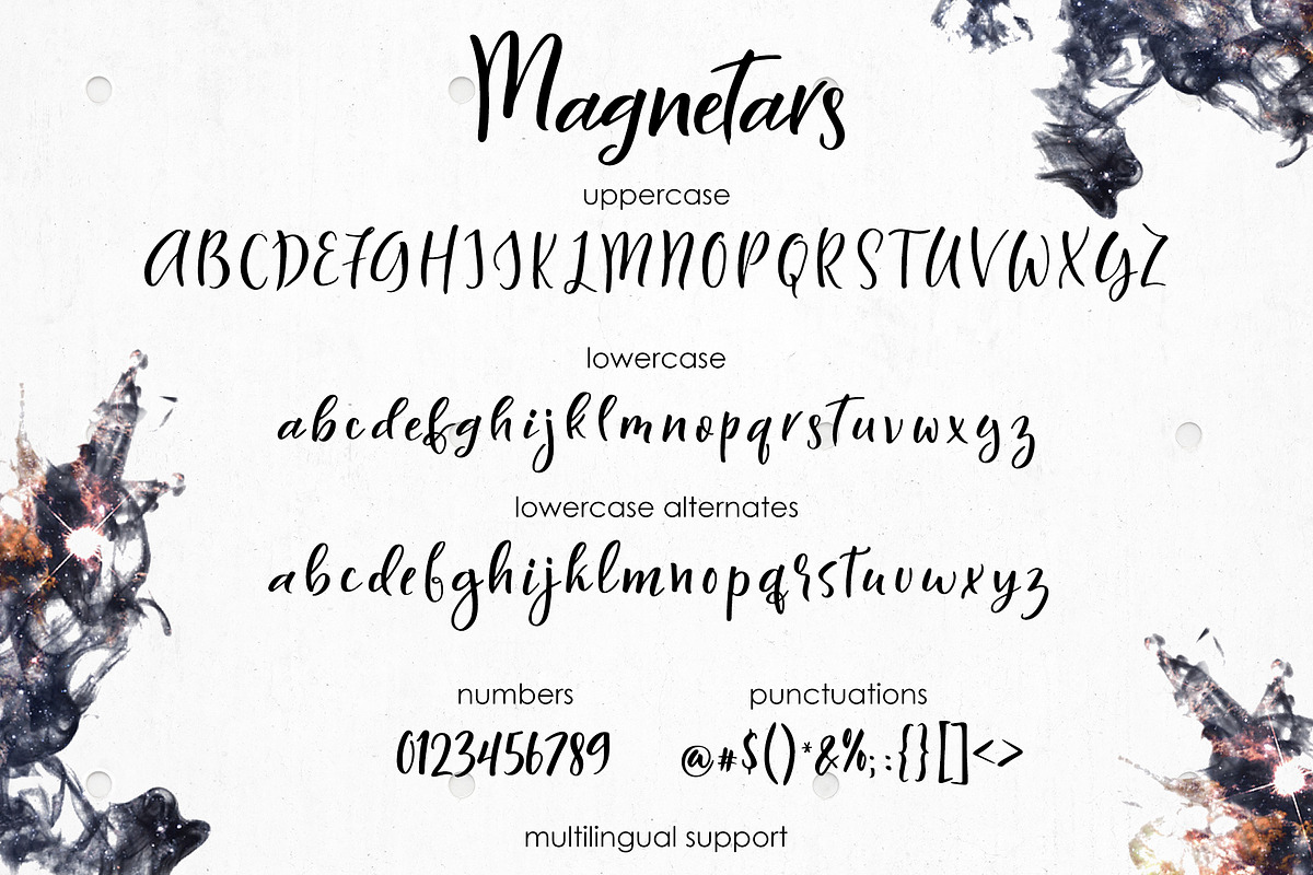 Magnetars - space font preview 3