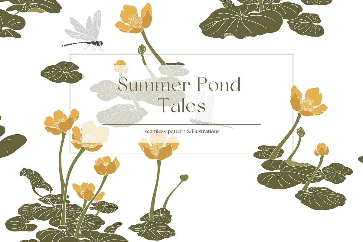 Summer Pond Tales Pattern, a Pattern Graphic by MouseGrey (Photo 1 of 13)