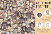 Huge Collection of 220 Diverse Faces, a Person Illustration by Franzi draws (Thumbnail 6 of 12)