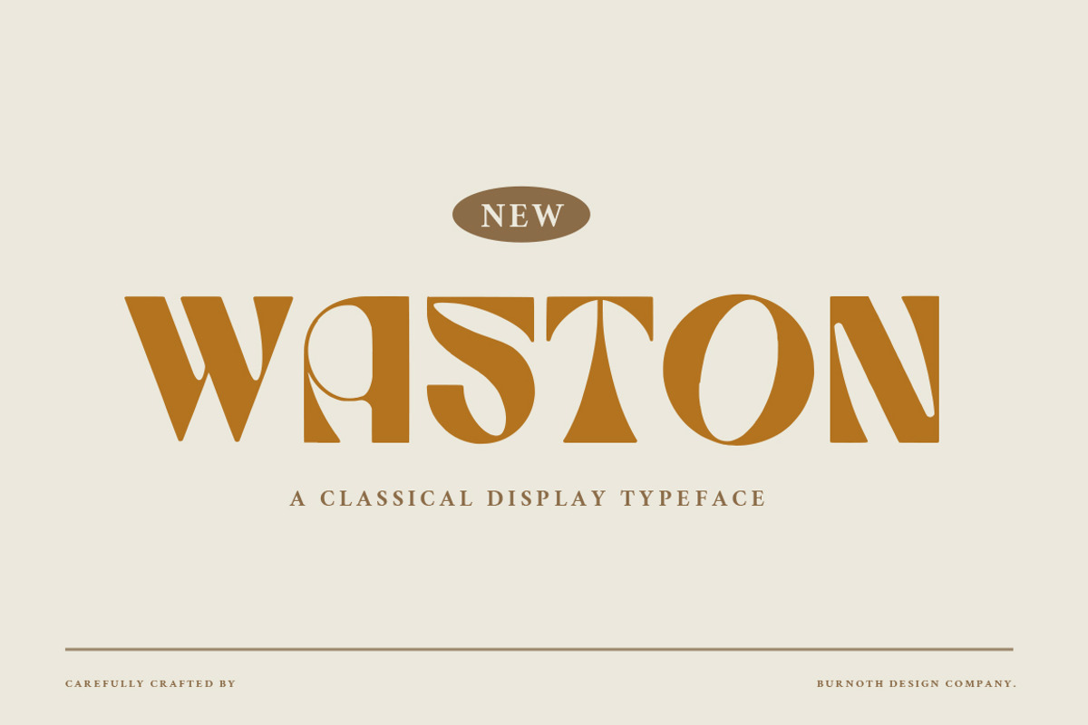 WASTON - Unique Classic Typeface, a Serif Font by Burnoth Design Co. (Photo 1 of 11)