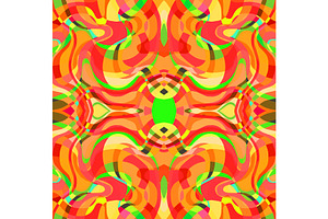 Native Vibes Orange Abstract, a Pattern Graphic by Sharon Schwalbe