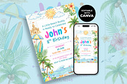 Beach Birthday Invitation, an Invitation Template by M9 Design (Thumbnail 2 of 4)