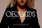 Qeogoos - Modern Logo Font, a Serif Font by Iqsiart Studio (Thumbnail 1 of 8)