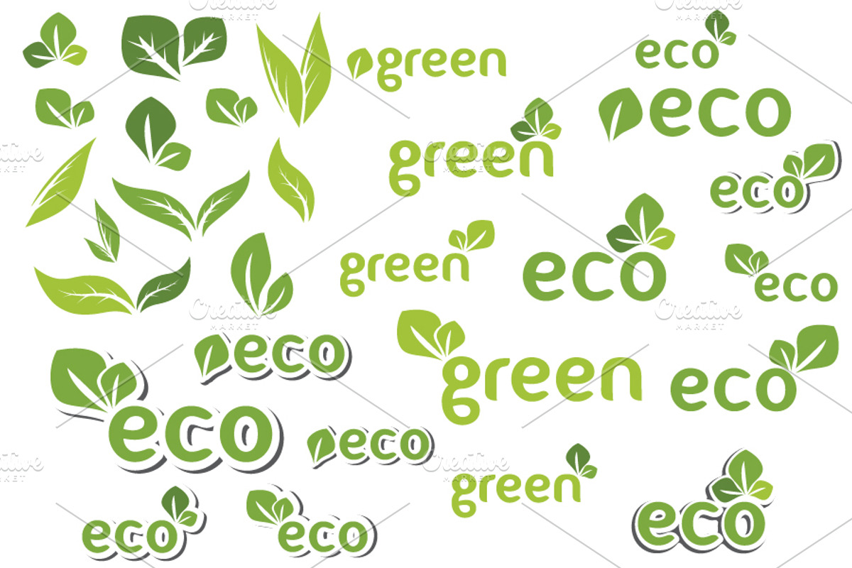 Ecology icon set, an Illustration by UVAconcept