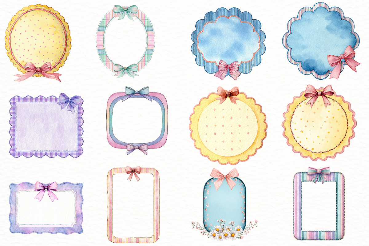 Coquette Easter Day Bow Frame Bundle, an Illustration by Designworld (Photo 6 of 6)