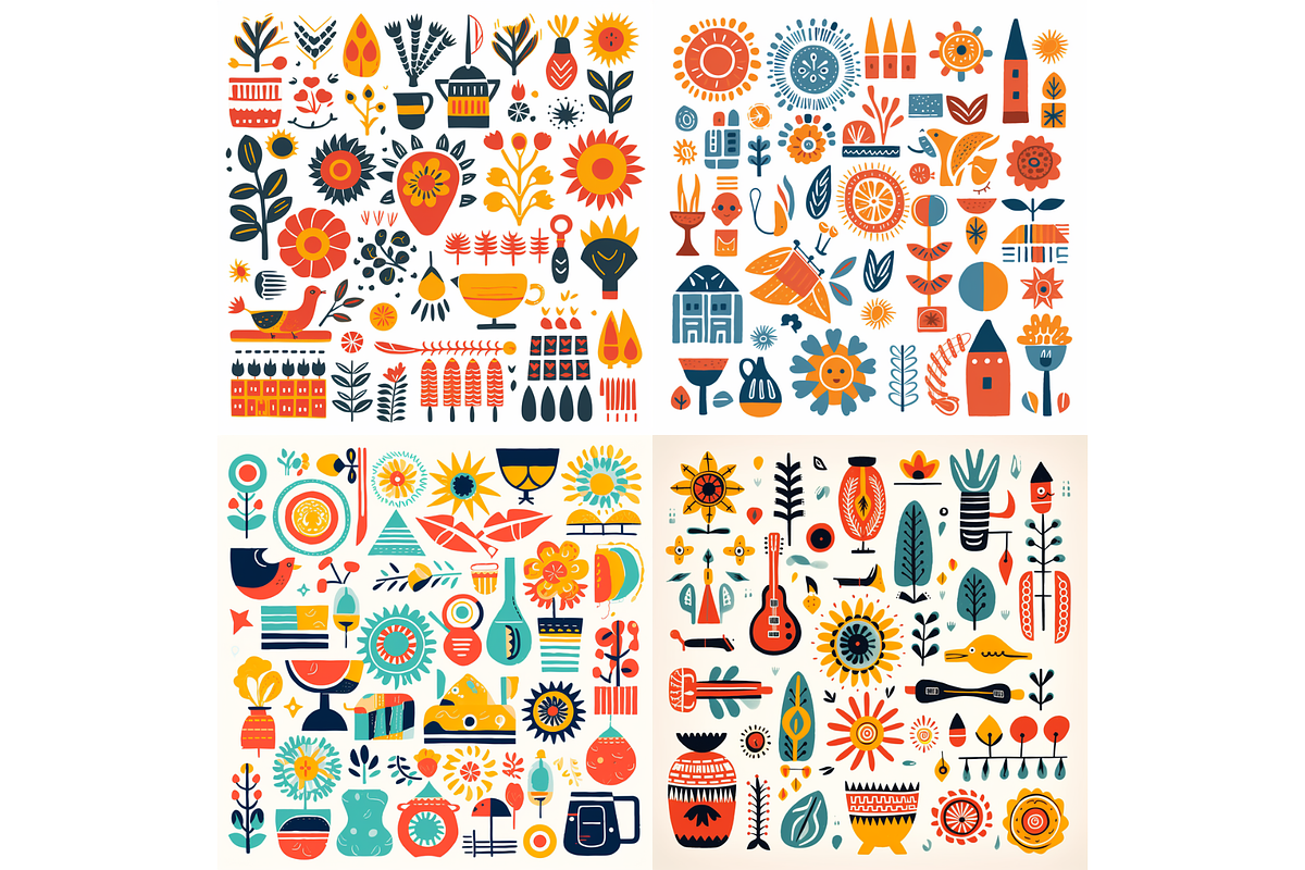 Prompt Mexican Folk Clipart, a Decorative Illustration by Creative design (Photo 4 of 7)