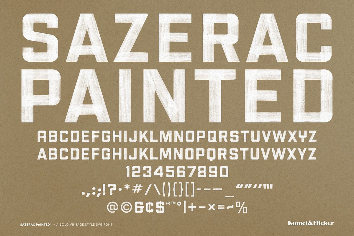 SAZERAC Painted – A Bold SVG Font, a Sans Serif Font by Komet & Flicker (Photo 15 of 15)