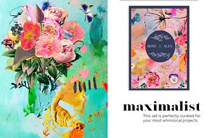 Maximalist Abstract Floral Collage