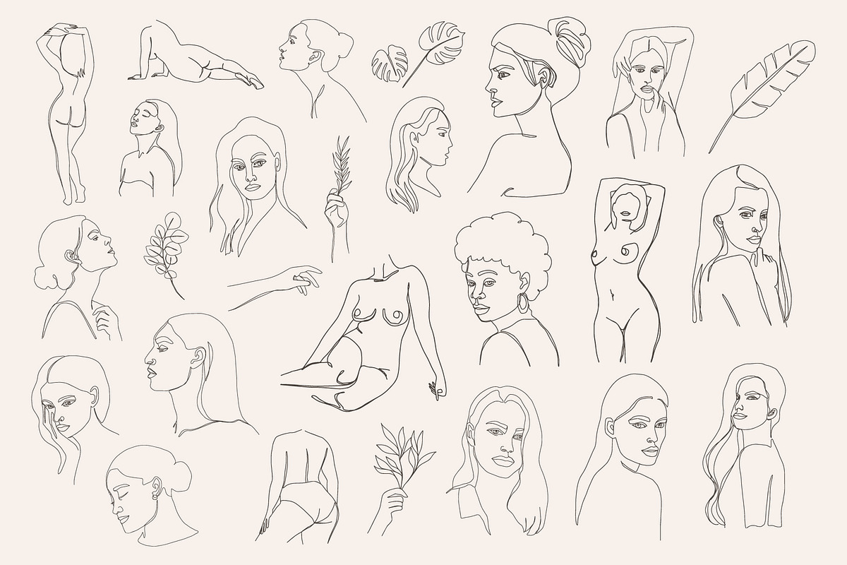One Line Sketches Collection, a Person Illustration by mejorana (Photo 9 of 11)