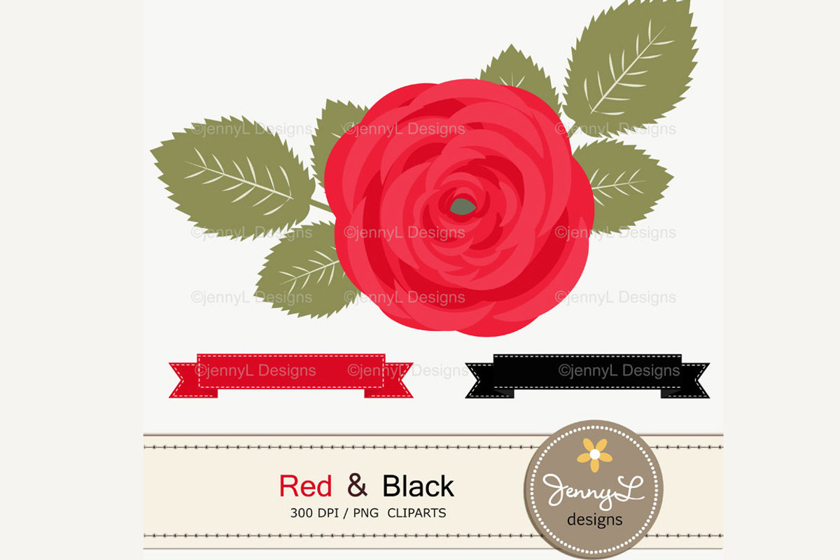 Red and Black Digital Paper, a Pattern Graphic by JennyL Designs (Photo 2 of 3)