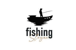 Angler Fishing Logo Simple Outdoor, a Branding & Logo Template by Maylianaw28