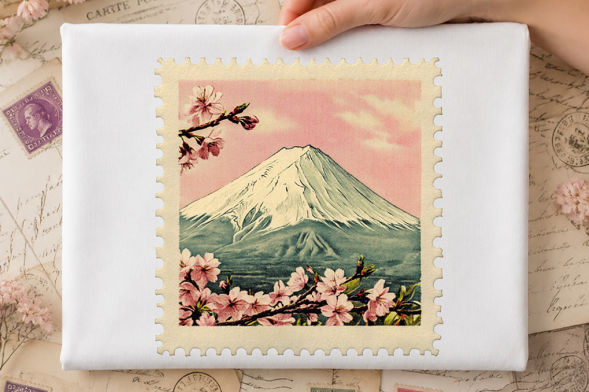 Vintage Postal Stamp Ephemera, a Transportation Illustration by Digital Artistic99 (Photo 4 of 10)