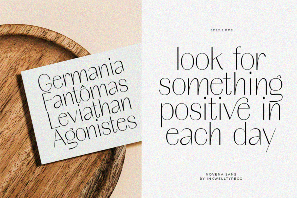 Novena | Modern Elegant, a Sans Serif Font by InkwellTypeCo (Photo 10 of 12)