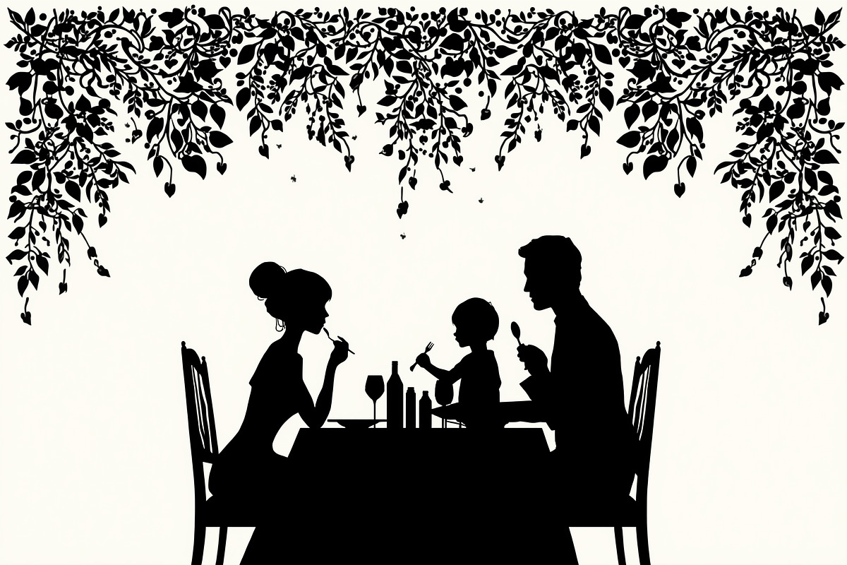Minimalist family eating dinner, an Illustration by Amazin_art (Photo 16 of 17)