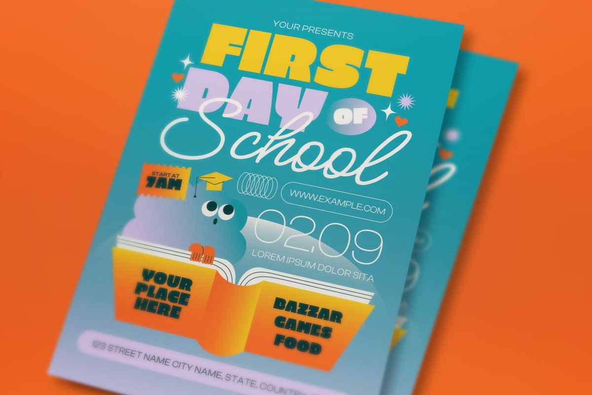 First Day Of School Flyer preview 2