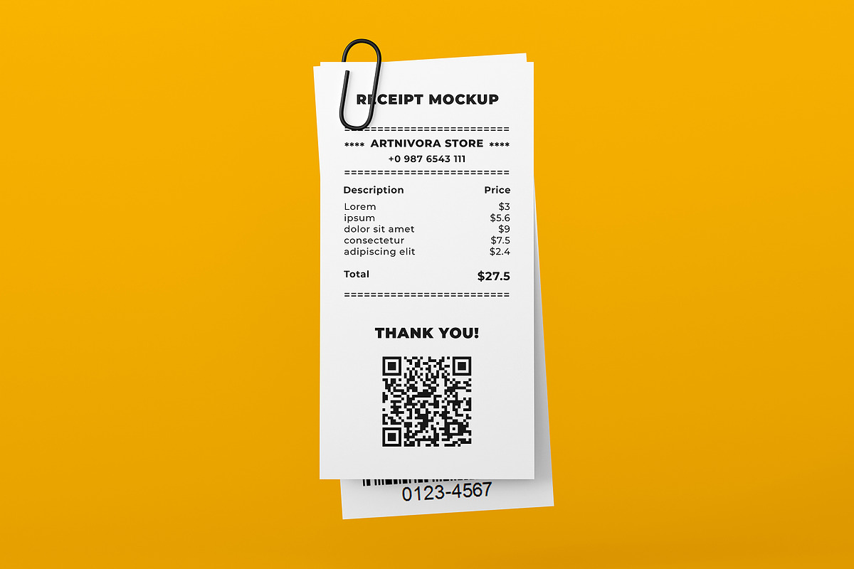 Receipt Mockup Sets