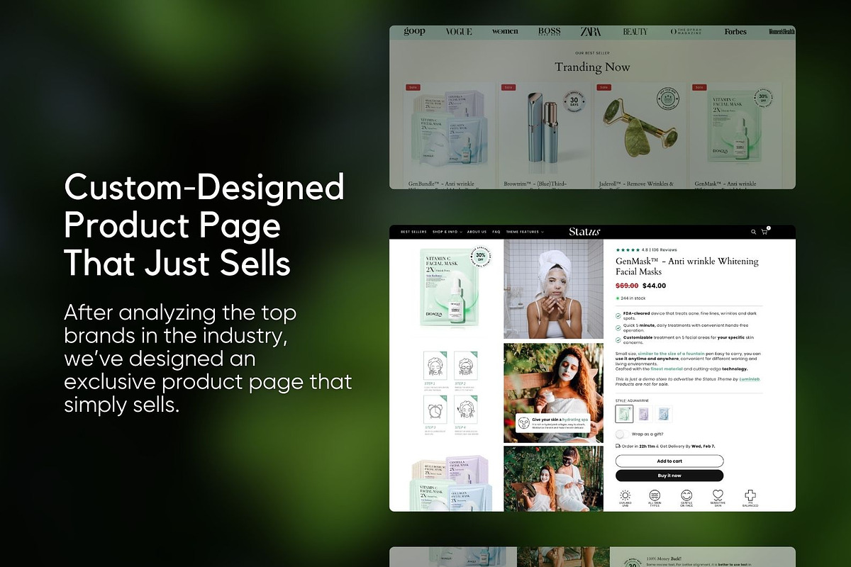 Status Shopify 2.0 Theme, a Shopify Template by Lumin Lab (Photo 9 of 10)