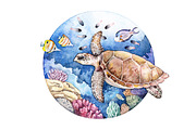 Watercolor Animals of the Ocean, an Animal Illustration by Green_leaf_17 (Thumbnail 2 of 5)
