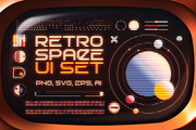 Retro Space UI. Set of 100 elements, an Object Graphic by Olga Ryzychenko (Thumbnail 1 of 10)