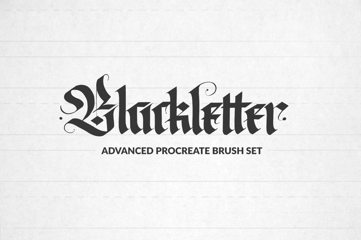 Blackletter Procreate Brushes, a Brush Add-On by Jake Rainis (Photo 1 of 5)