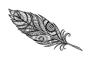 Ornamental Feather SVG Bundle, an Illustration by yasushie (Thumbnail 2 of 31)
