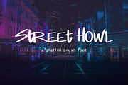 Street Howl - Graffiti Brush Font, a Handwritten Font by BeadyLab (Thumbnail 1 of 5)