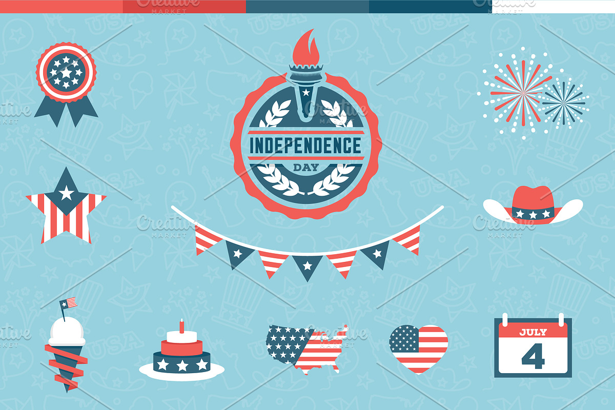 Independence day Pack 1, an Object Graphic by Scredeck