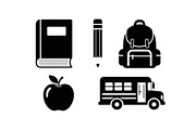 Back To School Silhouette Bundle, an Illustration by Designer_Momina (Thumbnail 33 of 51)
