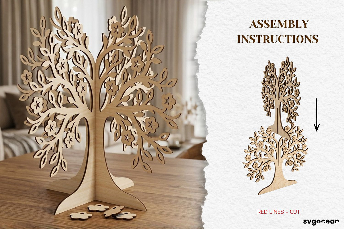 3D Family Tree Stand SVG Bundle, a Decorative Illustration by svgocean (Photo 9 of 14)