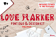 Love Marker | Font Duo & Design Kit, a Handwritten Font by Alexiva (Thumbnail 1 of 5)