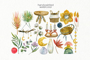 Watercolor Boho Clipart, a Decorative Illustration by OllyKo Art (Thumbnail 2 of 7)