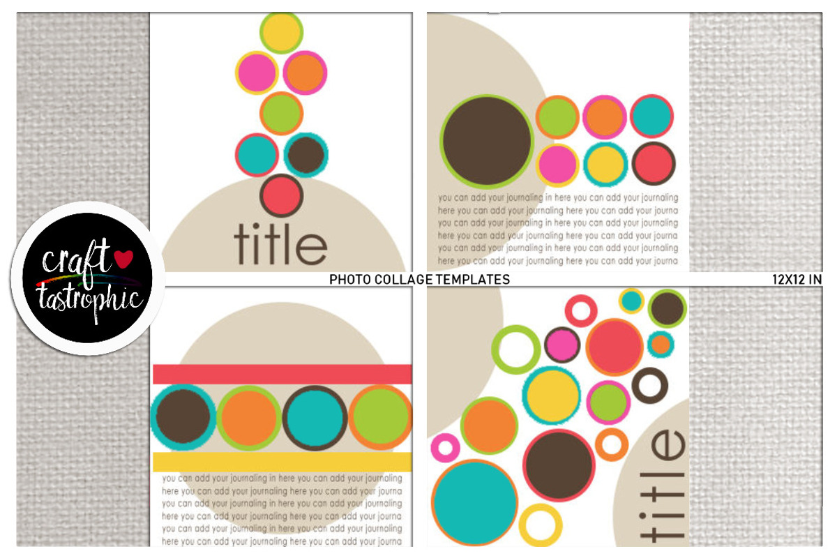 Photo Collage: Framed Circles, a Templates & Theme by Craftastrophic-Stuff
