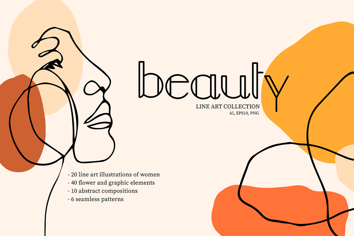 Beauty. Line Art Collection, a Decorative Illustration by Alisha Gronska (Photo 1 of 13)