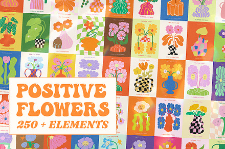 RETRO PRINTS FLOWER MARKET POSTERS, a Decorative Illustration by Ayya Studio