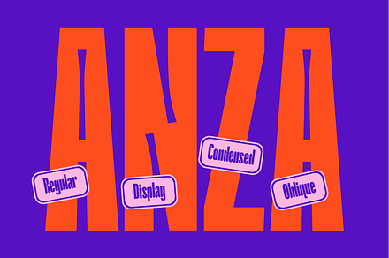 Anza - Ink Trap Sans Serif Font, a Sans Serif Font by Surplus Type Co