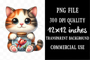 Quirky Funny Cat Clipart, an Illustration by Designking (Thumbnail 4 of 5)