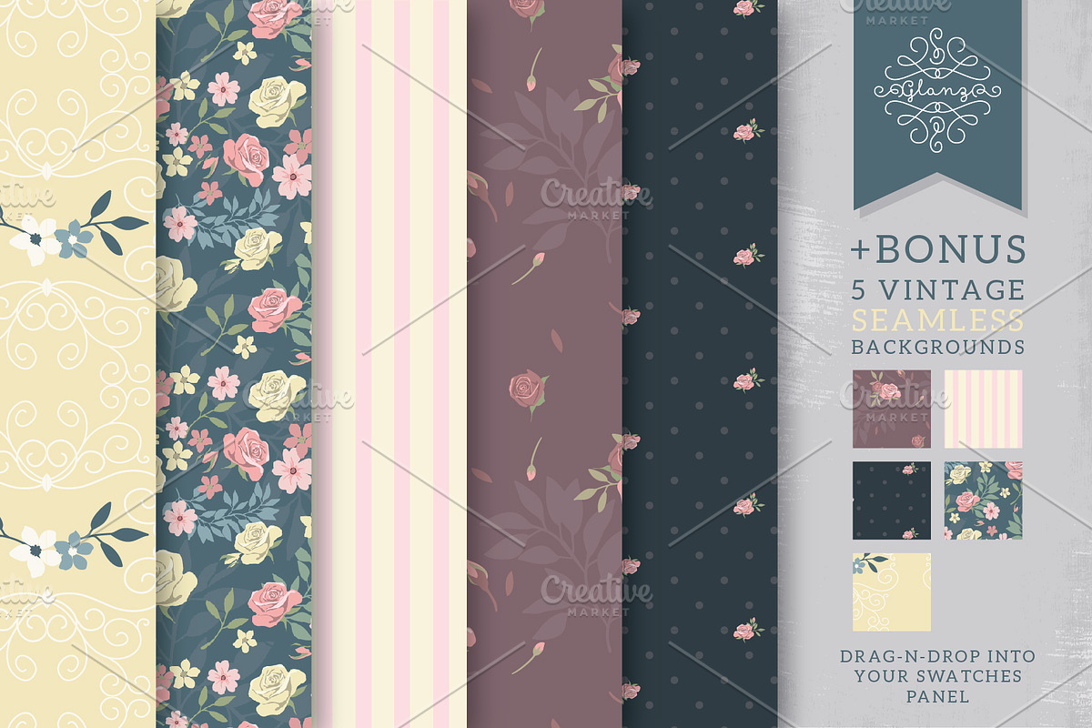 Vintage logo templates Vol 2, a Branding & Logo Template by Lisa Glanz (Photo 3 of 4)
