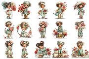 Watercolor Poppy Girl PNG Clipart, a Seasonal Illustration by OK Design (Thumbnail 3 of 6)