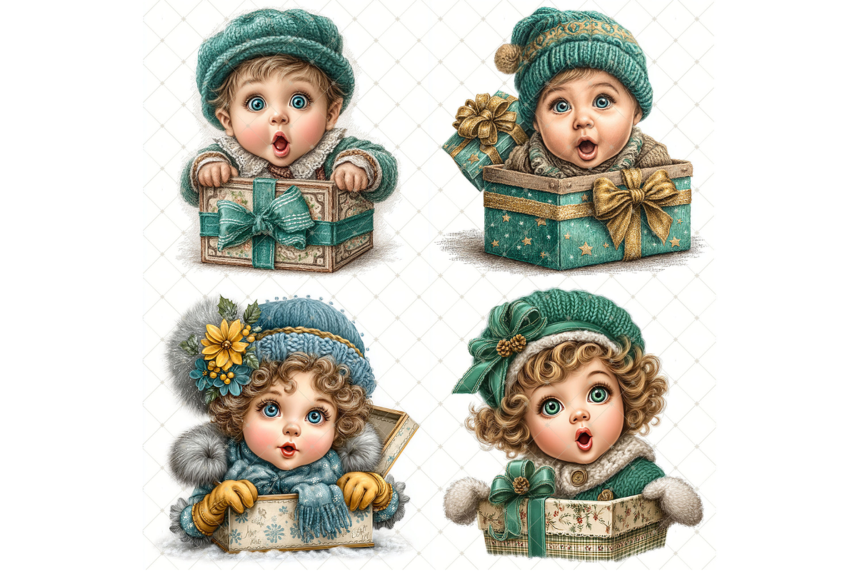 Winter Baby Clipart JPG, a Seasonal Illustration by Memories By Lea (Photo 3 of 20)