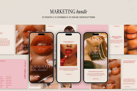 Soho Beauty | Canva Marketing Bundle, a Marketing Template by Lavinia Visuals